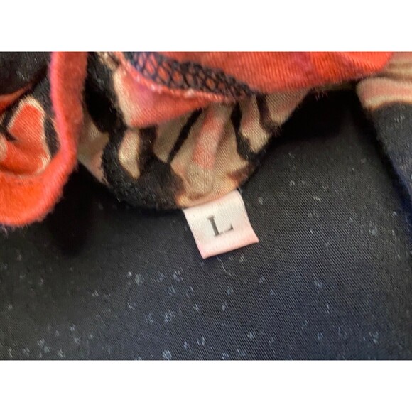 LOCAL Black Red Tie-Dye Graphic T Shirt Tunic Dress Sz L USA Goth Y2K Punk Lace - Picture 13 of 13